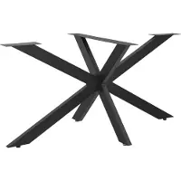 En.casa Tischgestell ‘Oberau’ für Esstisch Schreibtisch Stahl 120 x 68 x 71 cm Schwarz