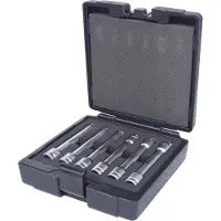 Ks Tools 911.4450, Steckschlüssel-Satz, 1/2", 6 Kopf/Köpfe, Chrom-Vanadium-Stahl, DIN 3120, ISO 1174, 1,9 kg