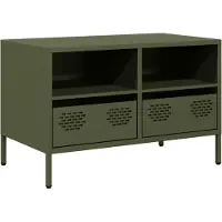 vidaXL TV-Schrank Olivgrün 68x39x43,5 cm Kaltgewalzter Stahl