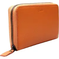 Esquire Leder Geldbörse Peru Zip Around Wallet Orange