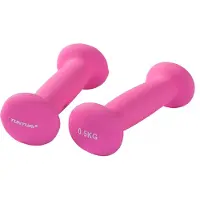 Tunturi 2er Set Kurzhantelset, Fitnessset, 0,5 kg, bunte Kurzhanteln mit Neoptren