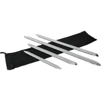 Wiltec Reifen Montiereisen Set 4-teilig, 300-600 mm, mit Montierhebel aus verchromtem Stahl mit Rolltasche, Montierhebel zum Reifenwechsel, Reifenmontage