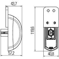 Hella LED Umrissleuchte 12V Anbau Rot/Weiß beidseitig für Kraftfahrzeuge