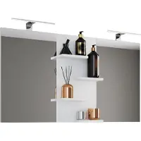 VCM Badspiegel rahmenlos | Wandspiegel mit Ablagefächer | modernes Design | Maße ca. H. 59 x 112 cm x T. 12 cm | Wandspiegel – Budasi