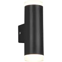 TRIO Ray Wandleuchte LED Kunststoff/Glas Schwarz matt