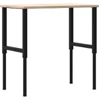 Syfax Werkbank 100x60x(71,5-98) cm Massivholz Eiche Rechteckig