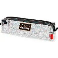 OEM Durchsichtiges Etui, Stifthalter, 19,5x5,5x5,5cm, weiß, Rits