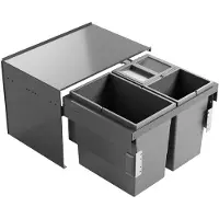 Hailo 3608901 AS Cargo Aqua 900 28/13/13/D mit 54 Liter Volumen für 90 cm Schrankbreite / Abfalltrennsystem