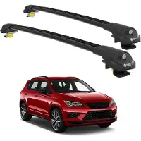 TURTLE DACHTRÄGER AIR-1 SEAT ATECA ALL 2016 - 2024 (Raised Rails) , Schwarz
