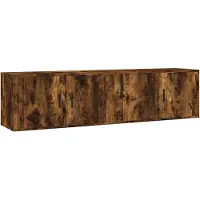 vidaXL TV-Wandschränke 2 Stk. Räuchereiche 80x34,5x40 cm