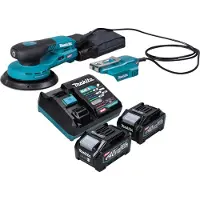 Makita BO 004 CGM201 Akku Exzenterschleifer 40 V max. 150 mm 3,0 mm Hub Brushless + 2x Akku 4,0 Ah + Ladegerät