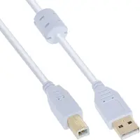 InLine 34535W - USB Kabel (3 m, USB A, USB B, Stecker/Stecker, 480 Mbit/s, Weiß)