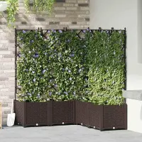 Prolenta Maison Exclusive - Garten-Pflanzgefäß 5 stk. Braun 120 x 120 x 143 cm PP