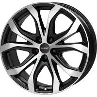 Alutec 18 Zoll Alufelge W10X 18"x8,0" 5x120 PCD ET53 65,1mm Felge Matt Schwarz Frontpoliert