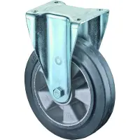 BS Rollen Bockrolle N100 Durchmesser 100mm Tragfähigkeit 150kg Elastic-Vollgummireifen Platte 138x110mm - N110.B80.101