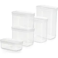 EMSA N1142800, Set, Rechteckig, 6,25 l, Transparent, Weiß, 450 ml, 2000 ml