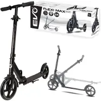 HTI Evo Two-wheeled Urban Scooter Flexi Max 200 Schwarz mit Fuß und Riemen 8+