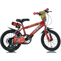 Dino Bikes Kinderfahrrad "14" Cars Kinderfahrrad Jungenfahrrad stabiler Stahl-Rahmen Stützräder" 1 Gang mit Stützrädern, Trinkflasche und Frontschild