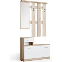 Vicco Garderobe Billy Weiß/Sonoma 25 x 191 cm, Model 33202