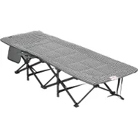 Welikera Sonnenliege, klappbar, 1 Seitentasche, 1 Getränkehalter, 68 cm x 186 cm x 48 cm, Schwarz + Weiß