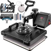 Vevor Transferpresse 6 in 1 Heißpresse Maschine 38x30cm T-shirt Presse Maschine Hitzepresse