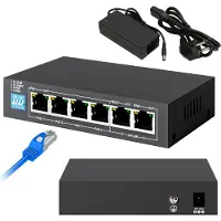 Extralink Netzwerk Switch PoE+ PoE 4 Ports Gigabit Desktop Unmanaged Schwarz