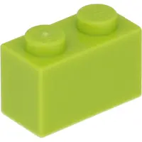 LEGO : 100x Stein 1x2 in 'Lime'