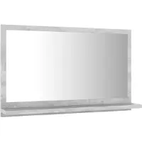 vidaXL Möbel Badspiegel Modernes Design - Wandspiegel/Hängeschrank - Betongrau 60x10,5x37 cm Holzwerkstoff Top5209088