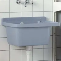 vidaXL "im Angebot" Ausgussbecken Wandmontage Grau 50x35x24 cm Harz - Spülen CC17476