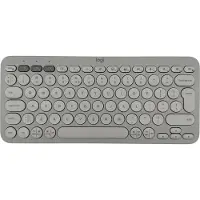 Logitech Pebble Keys 2 K380s, Mini, Kabellos, Bluetooth, Scherenschalter, QWERTY, Weiß