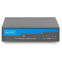 Digitus 5-Port Gigabit Switch, Unmanaged, Unmanaged, Gigabit Ethernet (10/100/1000), Vollduplex