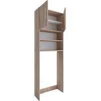VCM Waschmaschinenschrank | Praktischer Überbauschrank mit viel Stauraum | Maße ca. B. 64 x H. 185 x T. 20 cm | Waschmaschinenregal für Bad und Waschküche | Waschmaschinenüberbauschrank- Jutas