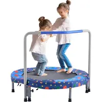Vevor Kindertrampolin Outdoor-Trampolin 91,44 cm faltbares Trampolin Rebounder-Trampol Geburtstagsgeschenk für Kinder ab 3 Jahren 100 kg belastbar Blau