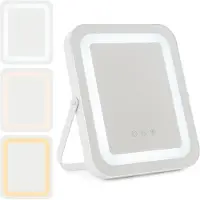 Coast Make-up-Spiegel - 3 Farb-LED - 360° drehbar - 240V - 27,5 x 3 x 31cm - Weiß