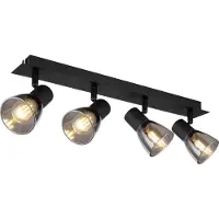 Globo Lighting Strahler Metall schwarz matt, 4x E14