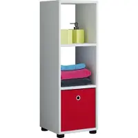 VCM Holz Badregal | Badschrank | Maße: H. 93 x B. 31 x T. 30 cm - Benos-3 Fach