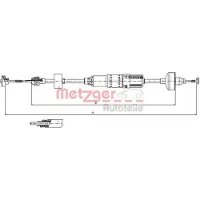 METZGER 10.3443 Kupplungsseil Seilzug für VW GOLF III (1H1) 1025/745mm