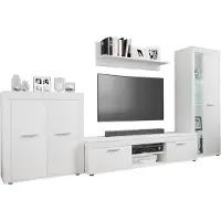 VCM TV Möbel | 4-tlg. Wohnwand mit ausreichend Stauraum | Fernsehschrank | Anbauwand – Usilo XL