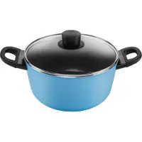 Ballarini Auflaufform mit Deckel, 24 cm, blau, Aluminium, rund