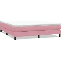 Syfax Boxspringbett ohne Matratze Rosa 180x210 cm Samt