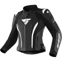 SHIMA Miura 2.0 Damen Schwarz Weiß Motorrad Lederjacke Größe 42