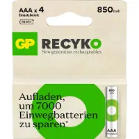 GP Batteries ReCyko Pro GPRCK85AAA099C4, Wiederaufladbarer Akku, AAA, Nickel-Metallhydrid (NiMH), 1,2 V, 4 Stück(e), 850 mAh