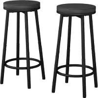 Vicco Barhocker Edmonton Schwarz 31.5 x 64 cm 2 Teile, Model 49414