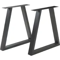 En.casa Tischgestell 2er Set ‘Lyngby’ für Esstisch Schreibtisch Stahl 72 x 55/70 cm Schwarz
