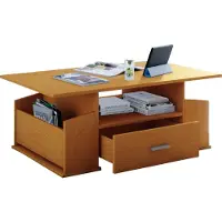 VCM Holz Couchtisch mit ausreichend Stauraum | Maße ca. H. 44 x B. 110 x T. 52 cm | Wohnzimmertisch mit Schublade - Junata