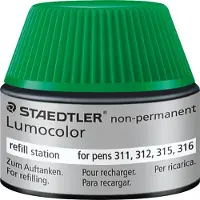Staedtler Nachfülltinte Lumocolor nonpermanent grün Packung mit 4 Stück