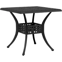 vidaXL Gartentisch Schwarz 80x80x75 cm Aluminiumguss