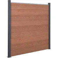 vidaXL Zaunelement-Set Braun 699x186 cm WPC