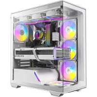 Antec C3, Midi Tower, PC, Weiß, ATX, ITX, micro ATX, Glas, Kunststoff, Stahl, 16 cm