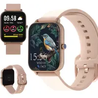 Forever Smartwatch, Smart Watch Damen, 1.7" 240x280 px Fitness Tracker Uhren für Android IOS, IP68 Wasserdicht Pulsmesser Schrittzähler Rosagold